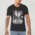 Senior Mom Class Of 2026 Baseball Graduation Heart Men's V-Neck T-Shirt