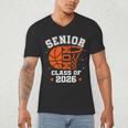 Senior Mom Class Of 2026 Basketball Graduation Men's V-Neck T-Shirt