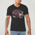 Senior Mom Class Of 2027 Cute Cat Graduation Pink Bows Girls Men's V-Neck T-Shirt