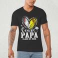 Senior Papa Class Of 2026 Baseball Softball Graduation Heart Men's V-Neck T-Shirt