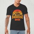 Senior Sunrise Class Of 2026 Graduation Proud Graduate Retro Men's V-Neck T-Shirt