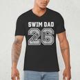 Senior Swim Dad 2026 Swimmer Swim Dad Senior Class Of 26 Men's V-Neck T-Shirt