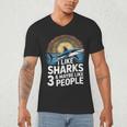 I Like Sharks & Maybe Like 3 People Humor Introverts Summer Men's V-Neck T-Shirt I Like Sharks & Maybe Like 3 People Humor Introverts Summer Men's V-Neck T-Shirt