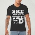 She Wants The EdD Graduation Doctorate EdD Graduate Men's V-Neck T-Shirt