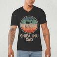 Shiba Inu Dog Vintage Shiba Inu Dad Men Women Men's V-Neck T-Shirt