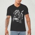 Shih Tzu Dog Playing Electric Guitar Rock Dog Dad Men Women Kids Men's V-Neck T-Shirt
