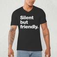 Silent But Friendly A Design For Introverts Men's V-Neck T-Shirt