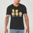 The Simpsons Father's Day Bart Lisa Maggie Dad Birthday Men's V-Neck T-Shirt