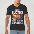 Sloth For Sloth Lover Men Women Kids Introvert Men's V-Neck T-Shirt