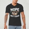 Sloth Shirts Cute Introvert Nope Not Today Sloth Men's V-Neck T-Shirt
