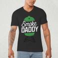 Smoke Daddy Green Egg Pitmaster Dad Tshirt BBQ Grill Men's V-Neck T-Shirt
