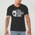 Soccer Fan Humor I Yell Because I Care Soccer Dads Men's V-Neck T-Shirt Soccer Fan Humor I Yell Because I Care Soccer Dads Men's V-Neck T-Shirt