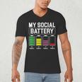 My Social Battery Introverted Low Energy Antisocial Men's V-Neck T-Shirt My Social Battery Introverted Low Energy Antisocial Men's V-Neck T-Shirt
