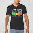 Social Battery Low Energy Antisocial Introvert Men's V-Neck T-Shirt