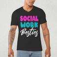 Social Worker Work Coworkers Best Friend Graduation MSW Men's V-Neck T-Shirt