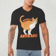 SOCIALLY AWKWARD FUNNY CAT ANTISOCIAL INTROVERT WEIRD Men's V-Neck T-Shirt