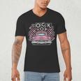 Sock Hop 50s Classic Car Nostalgia 1950s Greaser Men's V-Neck T-Shirt