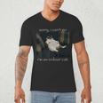 Sorry I Can’t Go I’m An Indoor Cat Introvert Meme Men's V-Neck T-Shirt Sorry I Can’t Go I’m An Indoor Cat Introvert Meme Men's V-Neck T-Shirt