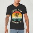 Sounds Fishy Count Me In Dad Grandpa Vintage Fishing Men's V-Neck T-Shirt
