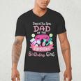 Spa Birthday Party Dad Of The Pampered Bday Girl Family Men's V-Neck T-Shirt