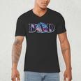 Space Dad Family Matching Mom Space Birthday Theme Party Men's V-Neck T-Shirt
