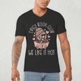 Spicy Book Club Dark Romance Reader Spicy Bookish Skeleton Men's V-Neck T-Shirt Spicy Book Club Dark Romance Reader Spicy Bookish Skeleton Men's V-Neck T-Shirt