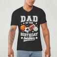 Sports Dad Of The Birthday Baller Sports Family Party Men's V-Neck T-Shirt