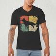 Square Retro German Shepherd Owner Dog Shepard Dad Mom Men's V-Neck T-Shirt
