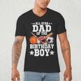All Star Dad Of The Birthday Boy Basketball Soccer Sport Men's V-Neck T-Shirt