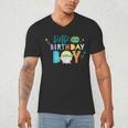 Star Wars Grogu Mandalorian Toon Dad Of The Birthday Boy Men's V-Neck T-Shirt
