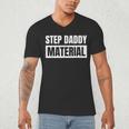 Step Dad Father Family Step Daddy Material -Adults Male Short Sleeve T-Shirt Novelty-T-Shirts Small Men's V-Neck T-Shirt