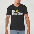 The Stocks Father Trader Dad Men's V-Neck T-Shirt The Stocks Father Trader Dad Men's V-Neck T-Shirt