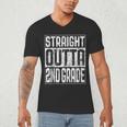 Straight Outta 2nd Grade Shirt Second Grade Graduation Men's V-Neck T-Shirt