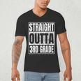 Straight Outta 3rd Grade Graduation Class 2025 Third Grade Men's V-Neck T-Shirt