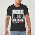 Straight Outta 4th Grade Graduation Class 2028 Fourth Grade Men's V-Neck T-Shirt