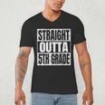 Straight Outta 5th Grade Graduation Motivational Men's V-Neck T-Shirt