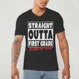 Straight Outta First Grade Class Of 2018 Graduation Men's V-Neck T-Shirt