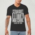 STRAIGHT OUTTA HIGH SCHOOL 2018 Grad Graduation Men's V-Neck T-Shirt