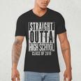 STRAIGHT OUTTA HIGH SCHOOL 2018 Graduation Grad Shirt Men's V-Neck T-Shirt