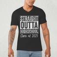 Straight Outta High School Graduation Class Of 2025 Grad Men's V-Neck T-Shirt