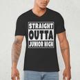 Straight Outta Junior High 8th Grade Graduation Men's V-Neck T-Shirt