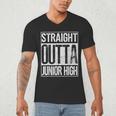 Straight Outta Junior High Shirt Graduation Idea Men's V-Neck T-Shirt