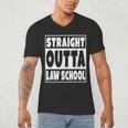 Straight Outta Law School Future Lawyer Graduation Men's V-Neck T-Shirt