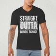 Straight Outta Middle School Class Of 2024 Graduation Men's V-Neck T-Shirt