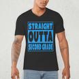 Straight Outta Second Grade Graduation Class Men's V-Neck T-Shirt