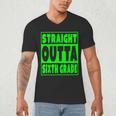 Straight Outta Sixth Grade Graduation Class Men's V-Neck T-Shirt