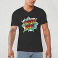 Super Dad Comic Book Superhero Father's Day Men's V-Neck T-Shirt