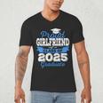 Super Proud Girlfriend Of 2025 Graduate Graduation Family Men's V-Neck T-Shirt