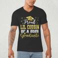 Super Proud Little Cousin Of 2025 Graduate Graduation Family Men's V-Neck T-Shirt