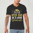 Super Proud Step Dad Of 2025 Graduate Graduation Family Men's V-Neck T-Shirt